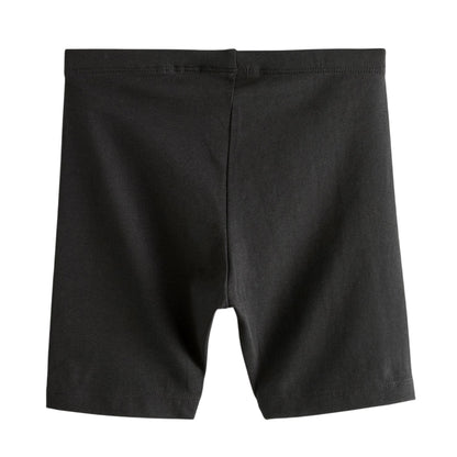 Black - Back - Clarks Girls Jersey Cycling Shorts (Pack of 3)