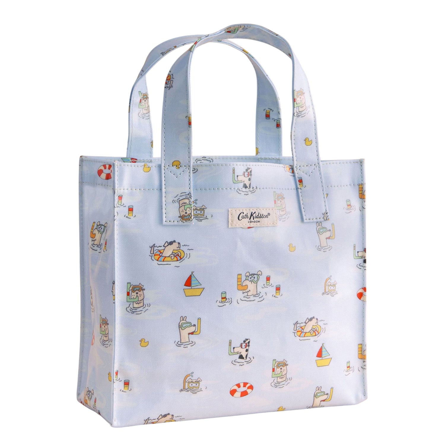 Sky Blue - Front - Cath Kidston Stanley Dog Print Tote Bag