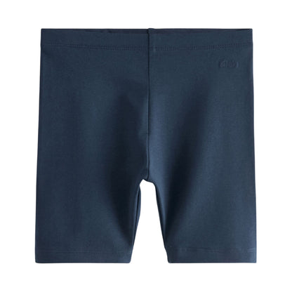 Navy - Side - Clarks Girls Jersey Embroidered Logo Cycling Shorts (Pack of 3)