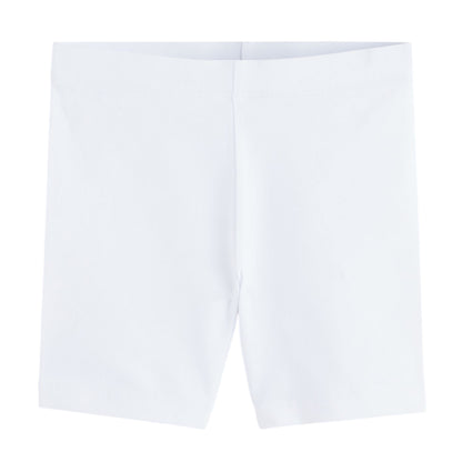 White - Side - Clarks Girls Jersey Embroidered Logo Cycling Shorts (Pack of 3)