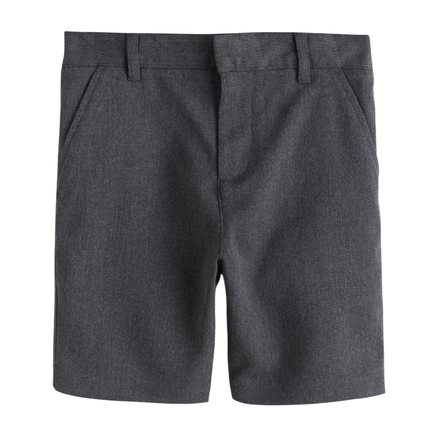 Grey - Side - Clarks Boys Plain Regular School Shorts (Pack of 3)