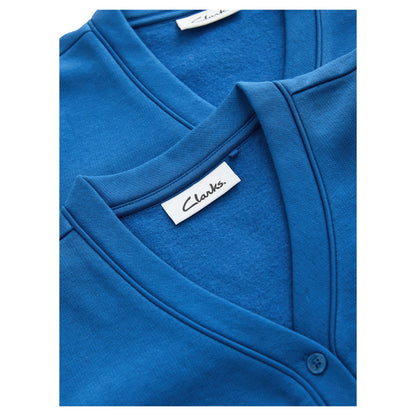 Blue - Lifestyle - Clarks Girls Bow School Cardigan (Pack of 2)