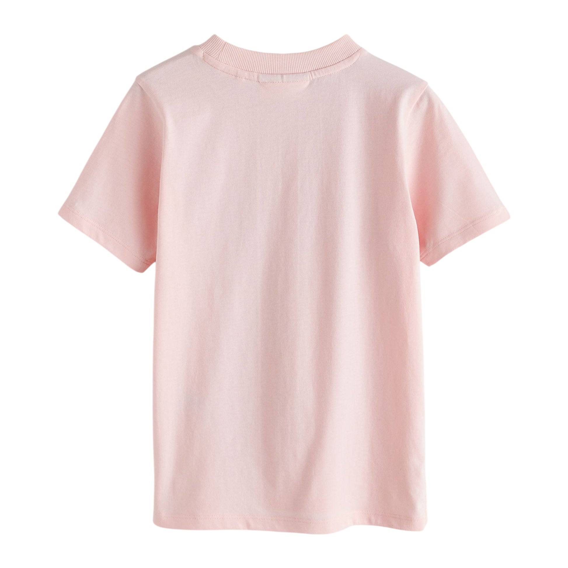 Pink - Back - Clarks Girls Plain Relaxed Fit T-Shirt (Pack of 2)
