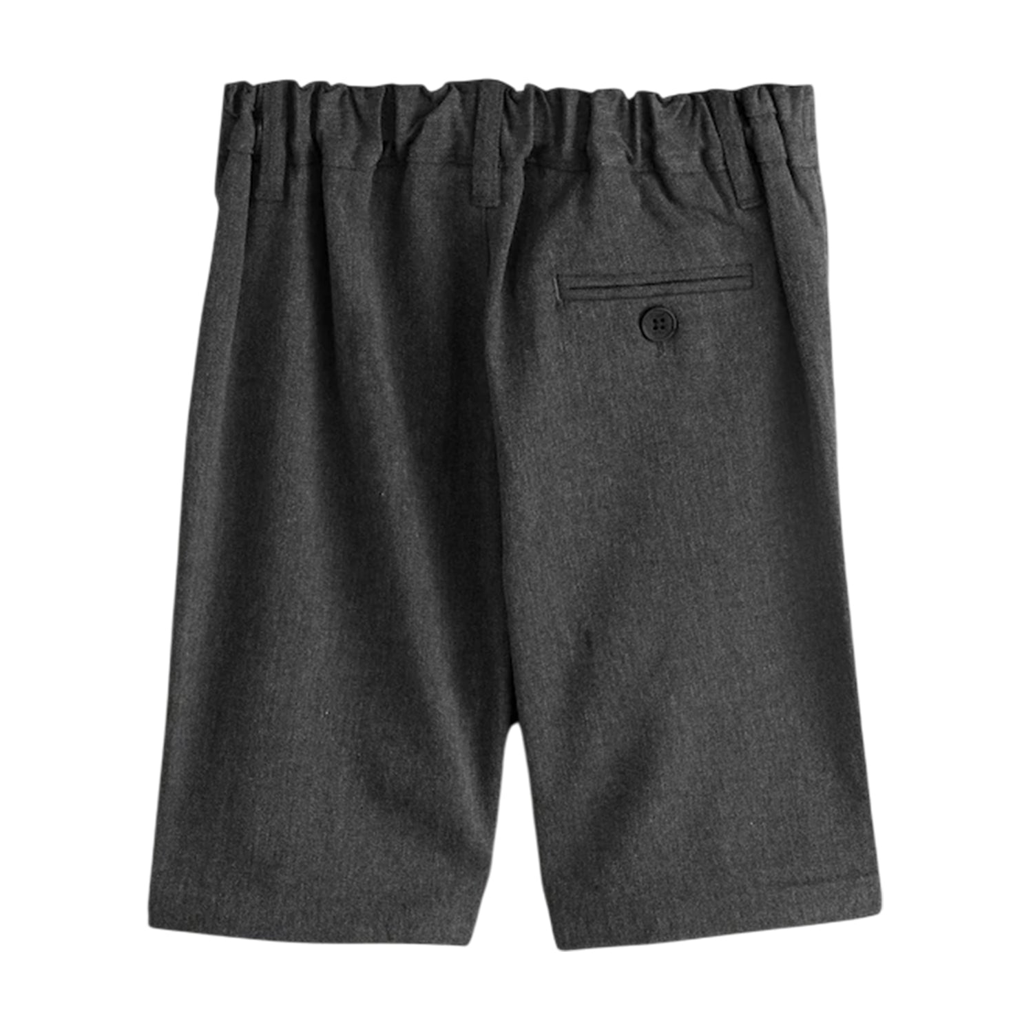 Grey - Back - Clarks Boys Pull-On Regular School Shorts (Pack of 3)