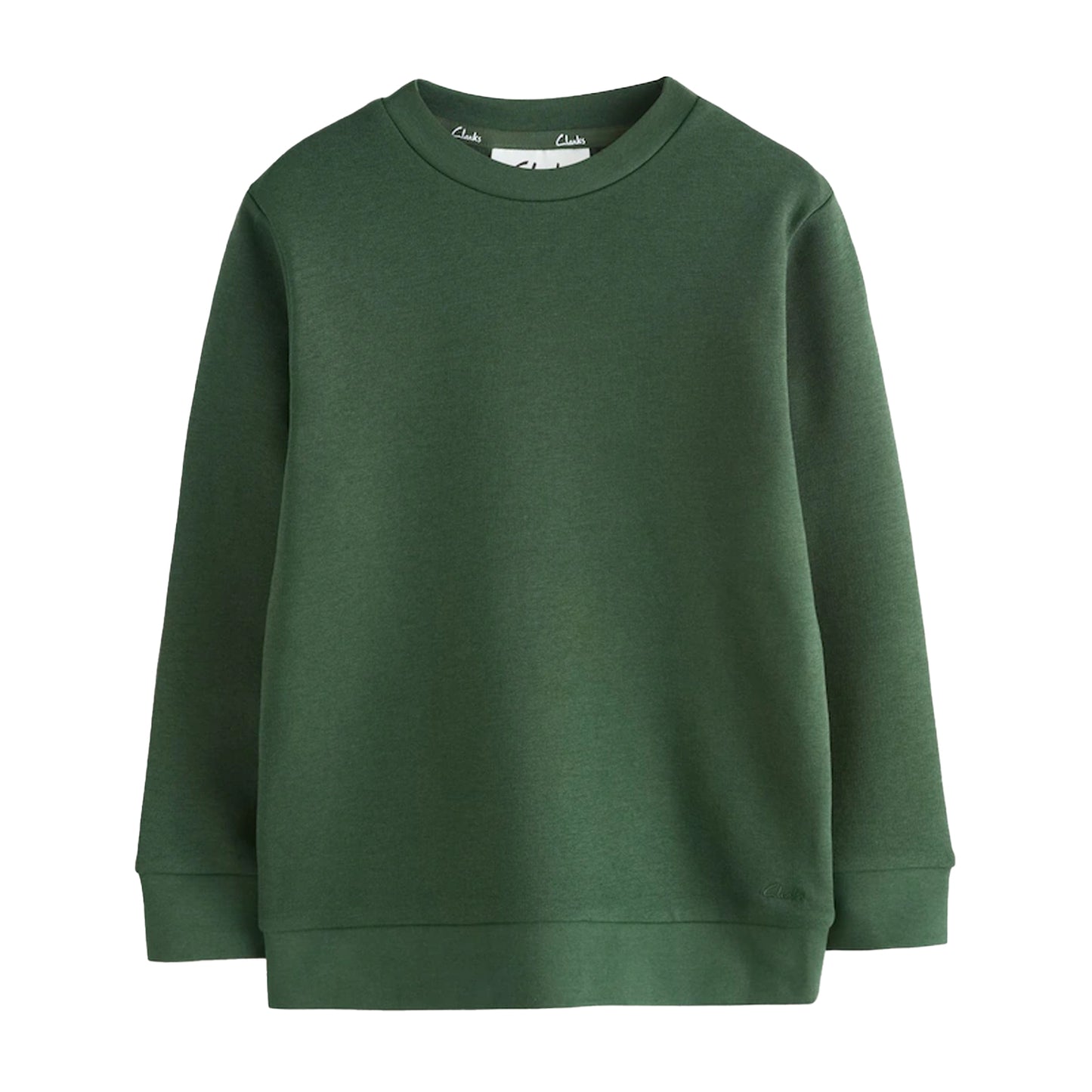 Green - Side - Clarks Boys Plain Crew Neck School Sweat Top (Pack of 2)