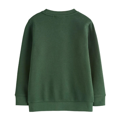 Green - Back - Clarks Boys Plain Crew Neck School Sweat Top (Pack of 2)