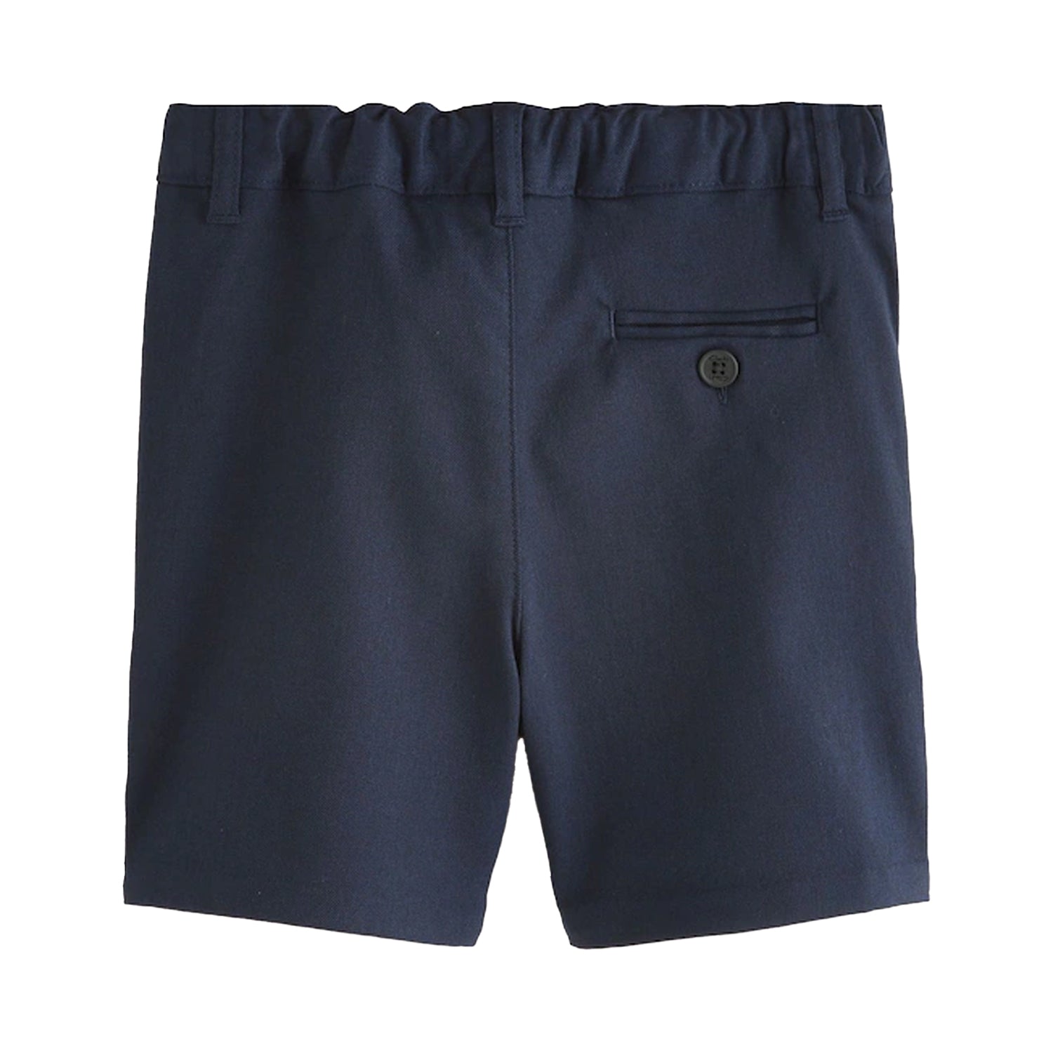 Navy - Back - Clarks Boys Plain Regular School Shorts (Pack of 3)