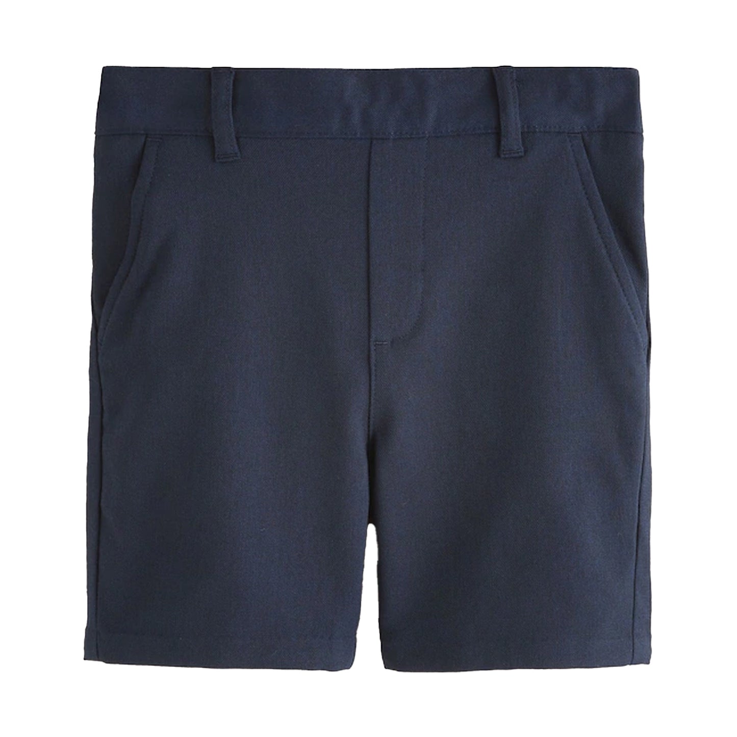 Navy - Side - Clarks Boys Plain Regular School Shorts (Pack of 3)
