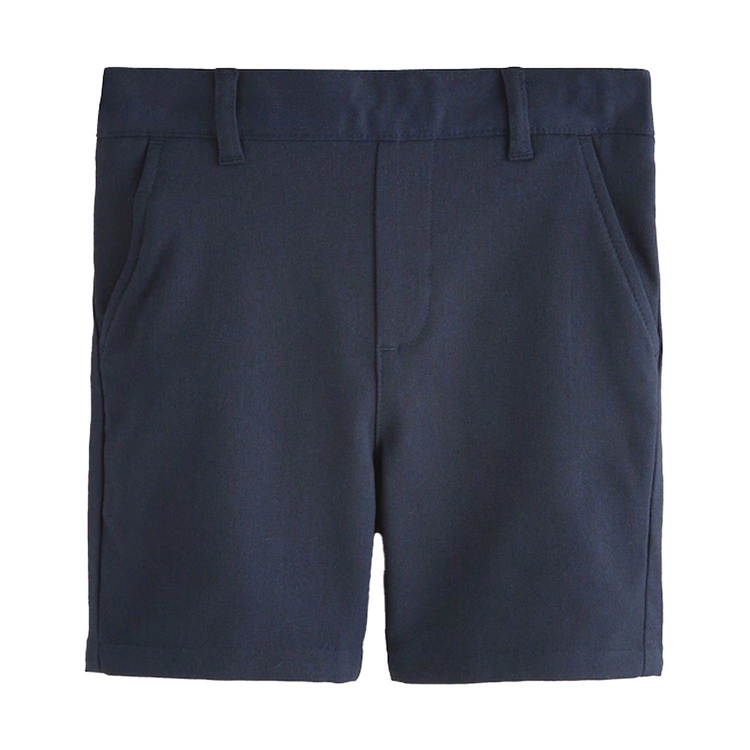 Navy - Side - Clarks Boys Plain Regular School Shorts (Pack of 3)