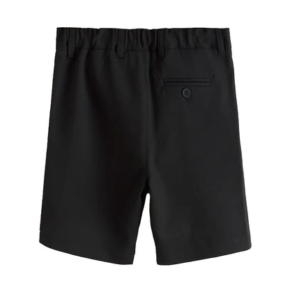 Black - Back - Clarks Boys Regular School Shorts (Pack of 3)