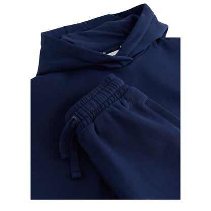 Navy - Side - Clarks Boys Embroidered Logo Oversized Hoodie And Joggers Set