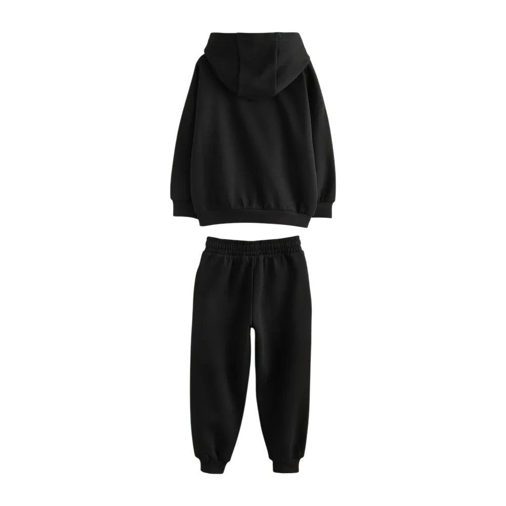 Black - Back - Clarks Boys Embroidered Logo Oversized Hoodie And Joggers Set