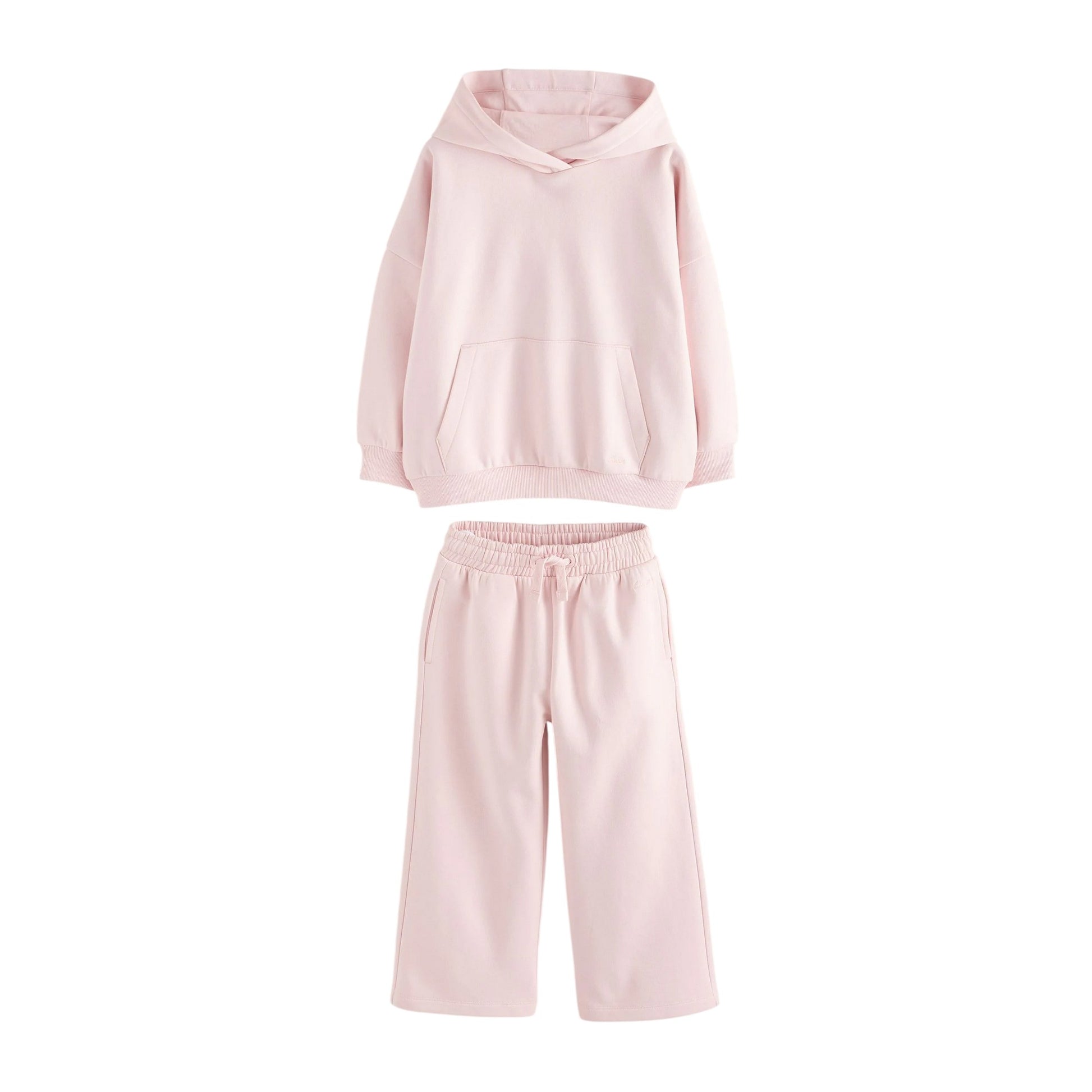Pink - Front - Clarks Girls Wide Leg Oversized Hoodie And Joggers Set