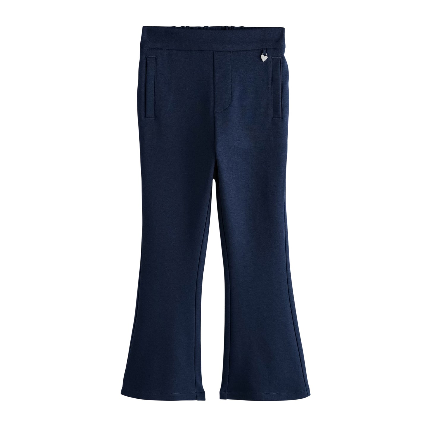 Navy - Back - Clarks Girls Flared Trousers (Pack of 2)