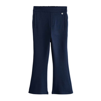 Navy - Back - Clarks Girls Flared Trousers (Pack of 2)