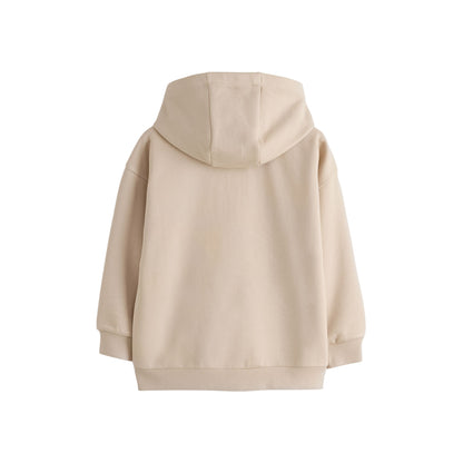 Stone - Side - Clarks Boys Plain Full Zip Hoodie