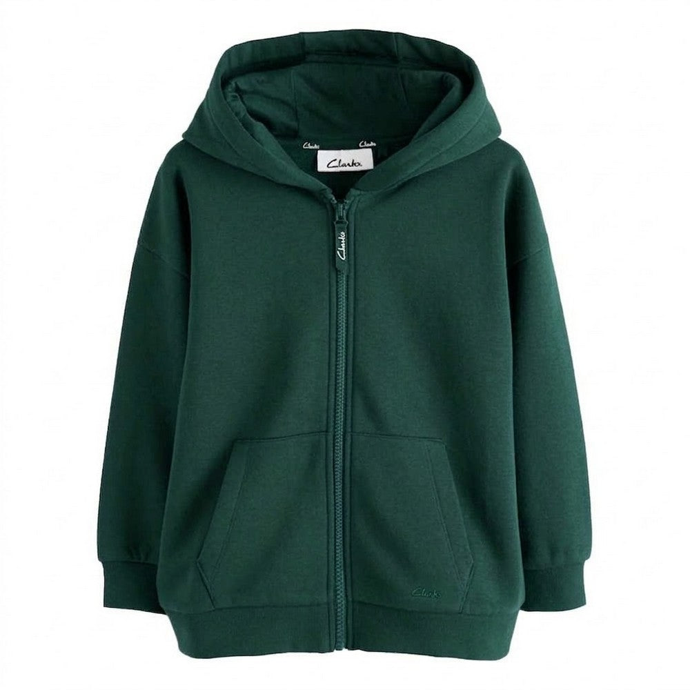Green - Back - Clarks Boys Embroidered Logo Full Zip Hoodie (Pack of 2)