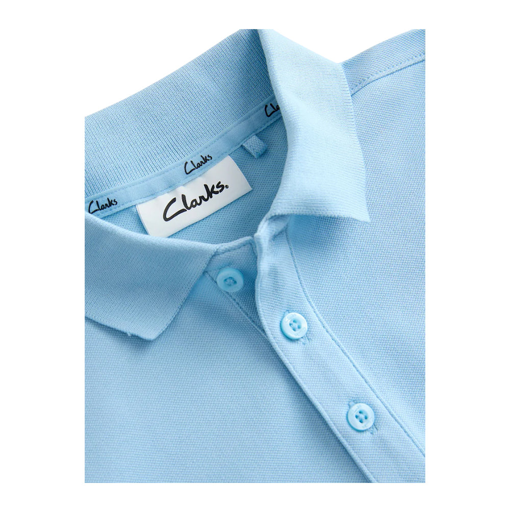 Blue - Lifestyle - Clarks Boys Short-Sleeved School Polo Shirt (Pack of 3)