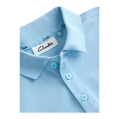 Blue - Lifestyle - Clarks Boys Short-Sleeved School Polo Shirt (Pack of 3)