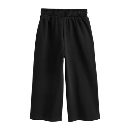 Black - Side - Clarks Girls Wide Leg Jogging Bottoms (Pack of 2)