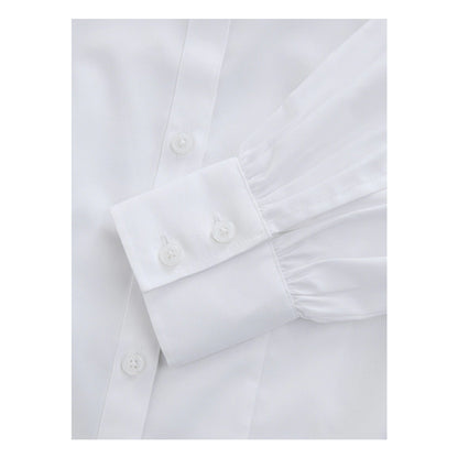 White - Lifestyle - Clarks Girls Frill Shoulder Long-Sleeved Shirt (Pack of 2)