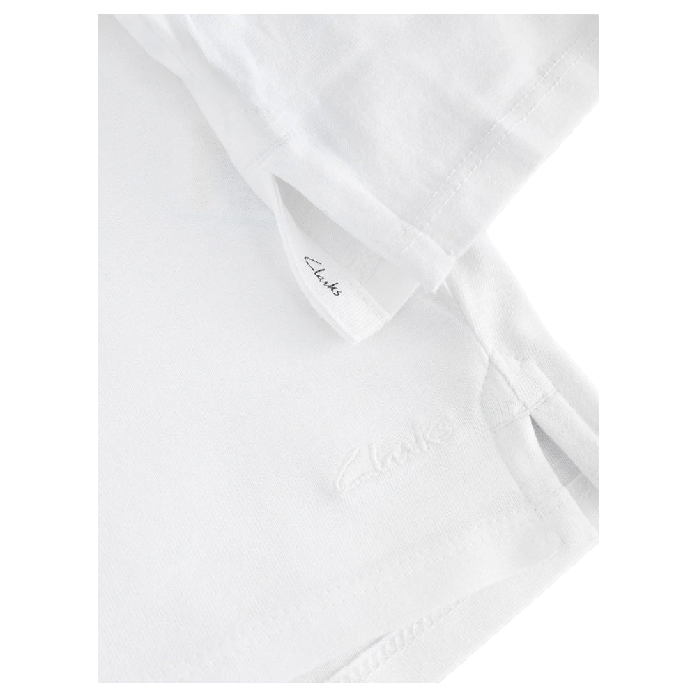 White - Lifestyle - Clarks Childrens-Kids Cotton Sports T-Shirt (Pack of 5)