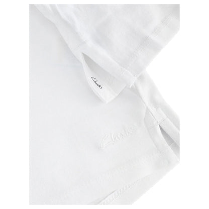White - Lifestyle - Clarks Childrens-Kids Cotton Sports T-Shirt (Pack of 5)