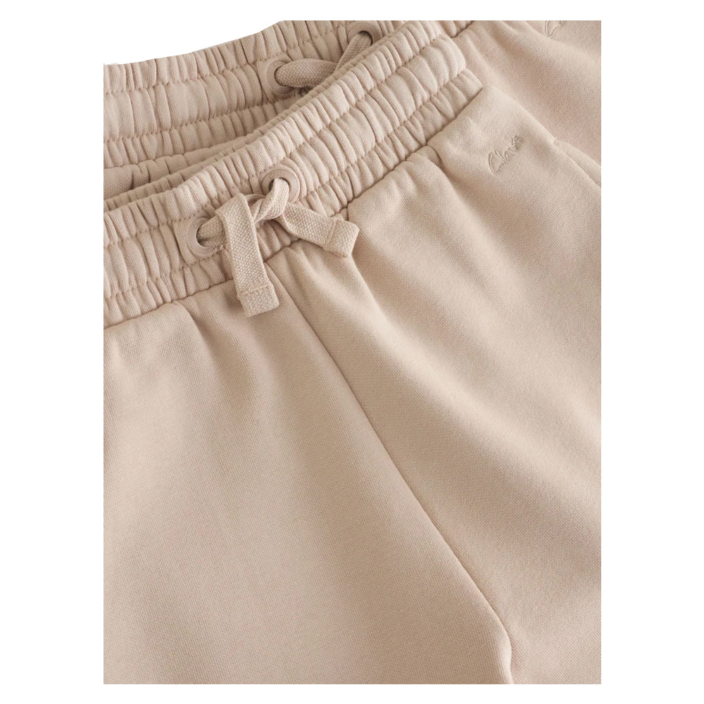 Stone - Side - Clarks Boys Plain Ribbed Cuff Jogging Bottoms (Pack of 2)
