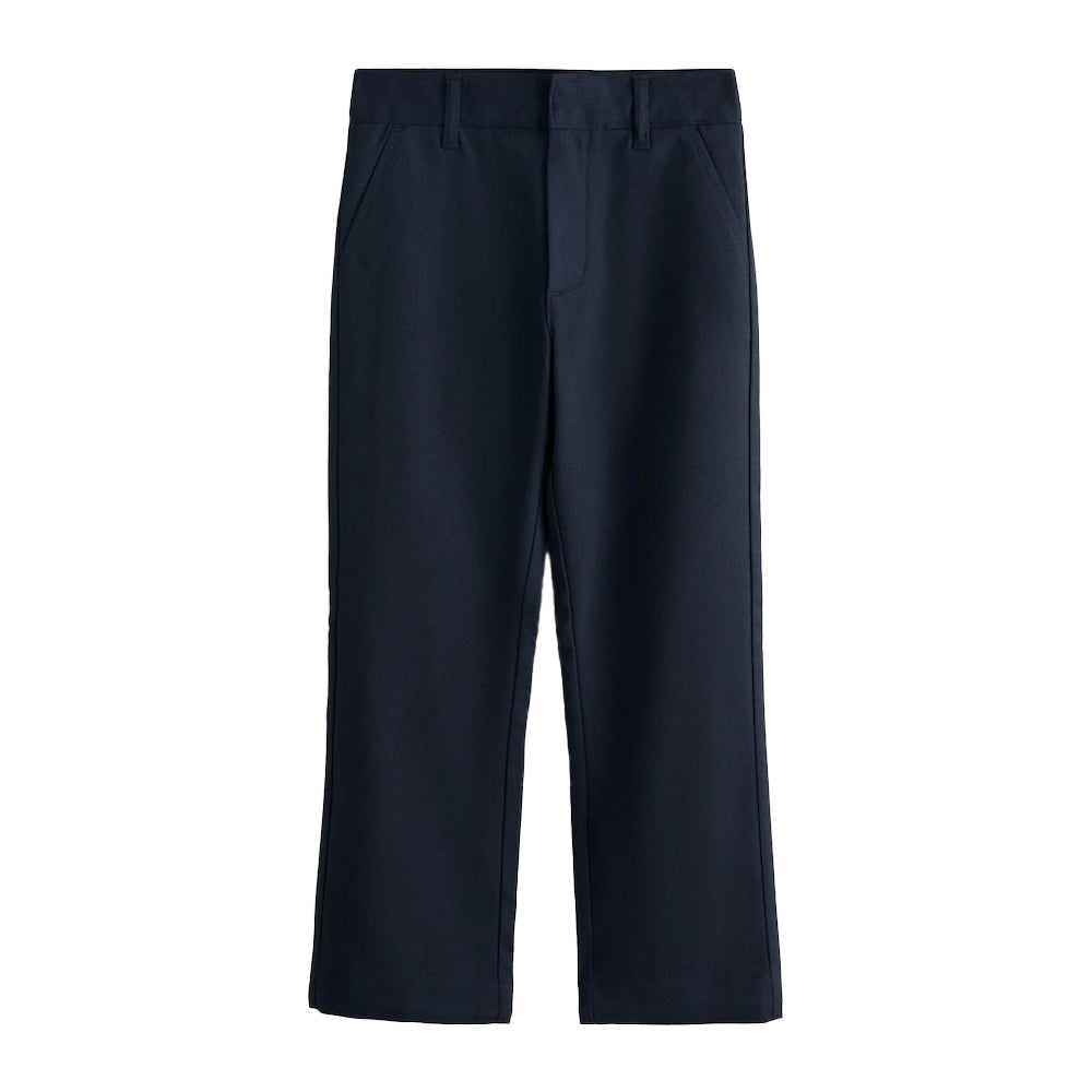 Navy - Side - Clarks Boys Slim School Trousers (Pack of 2)