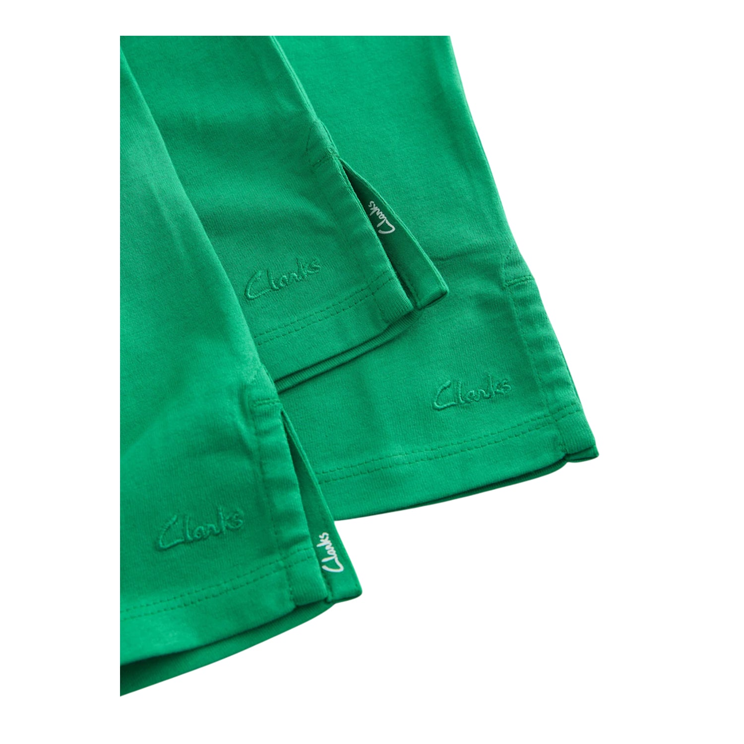 Green - Side - Clarks Boys Embroidered Logo Relaxed Fit T-Shirt (Pack of 3)
