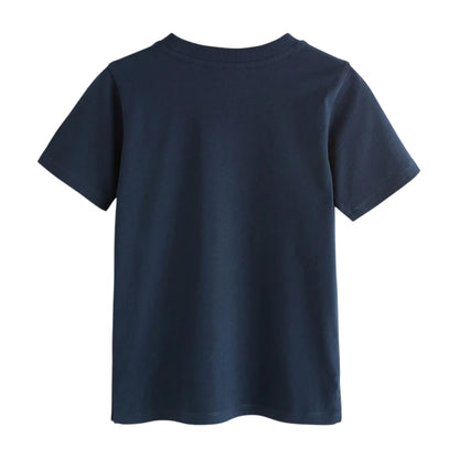 Navy - Back - Clarks Boys Embroidered Logo Relaxed Fit T-Shirt (Pack of 3)