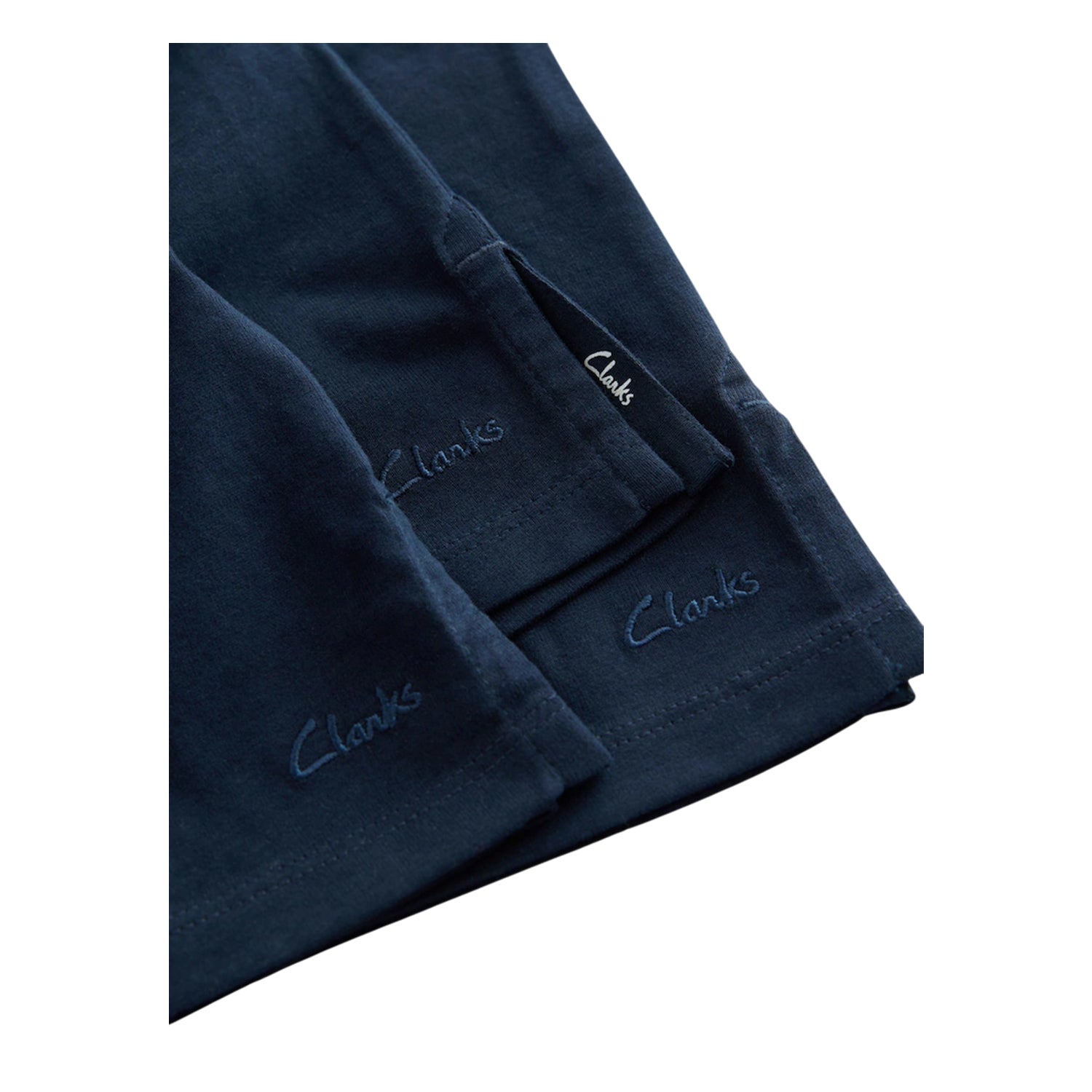 Navy - Lifestyle - Clarks Boys Embroidered Logo Relaxed Fit T-Shirt (Pack of 3)