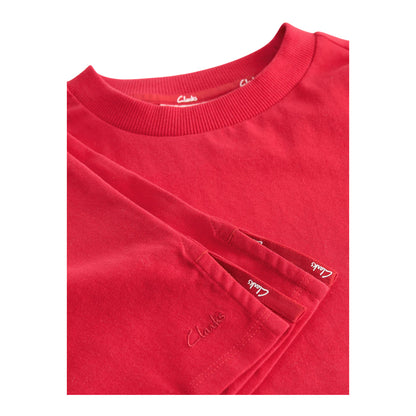 Red - Lifestyle - Clarks Boys Embroidered Logo Relaxed Fit T-Shirt (Pack of 3)