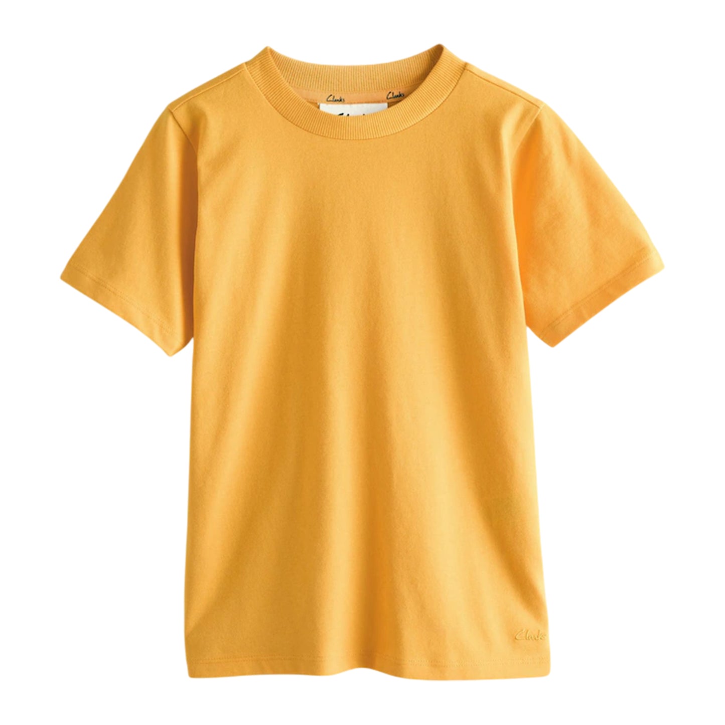 Yellow - Side - Clarks Boys Embroidered Logo Relaxed Fit T-Shirt (Pack of 3)