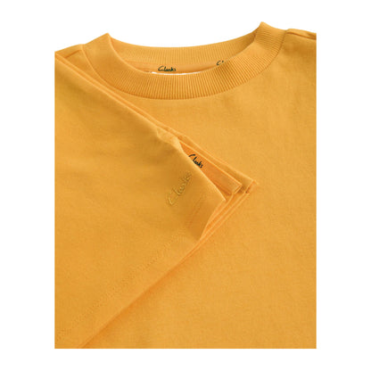 Yellow - Lifestyle - Clarks Boys Embroidered Logo Relaxed Fit T-Shirt (Pack of 3)