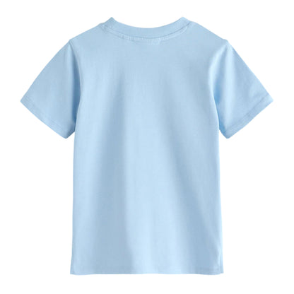 Blue - Back - Clarks Boys Embroidered Logo Relaxed Fit T-Shirt (Pack of 3)