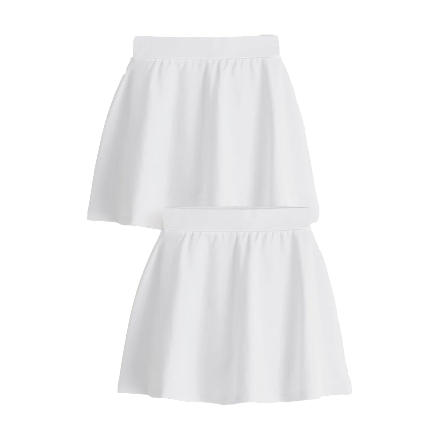 White - Front - Clarks Girls Jersey School Skort (Pack of 2)