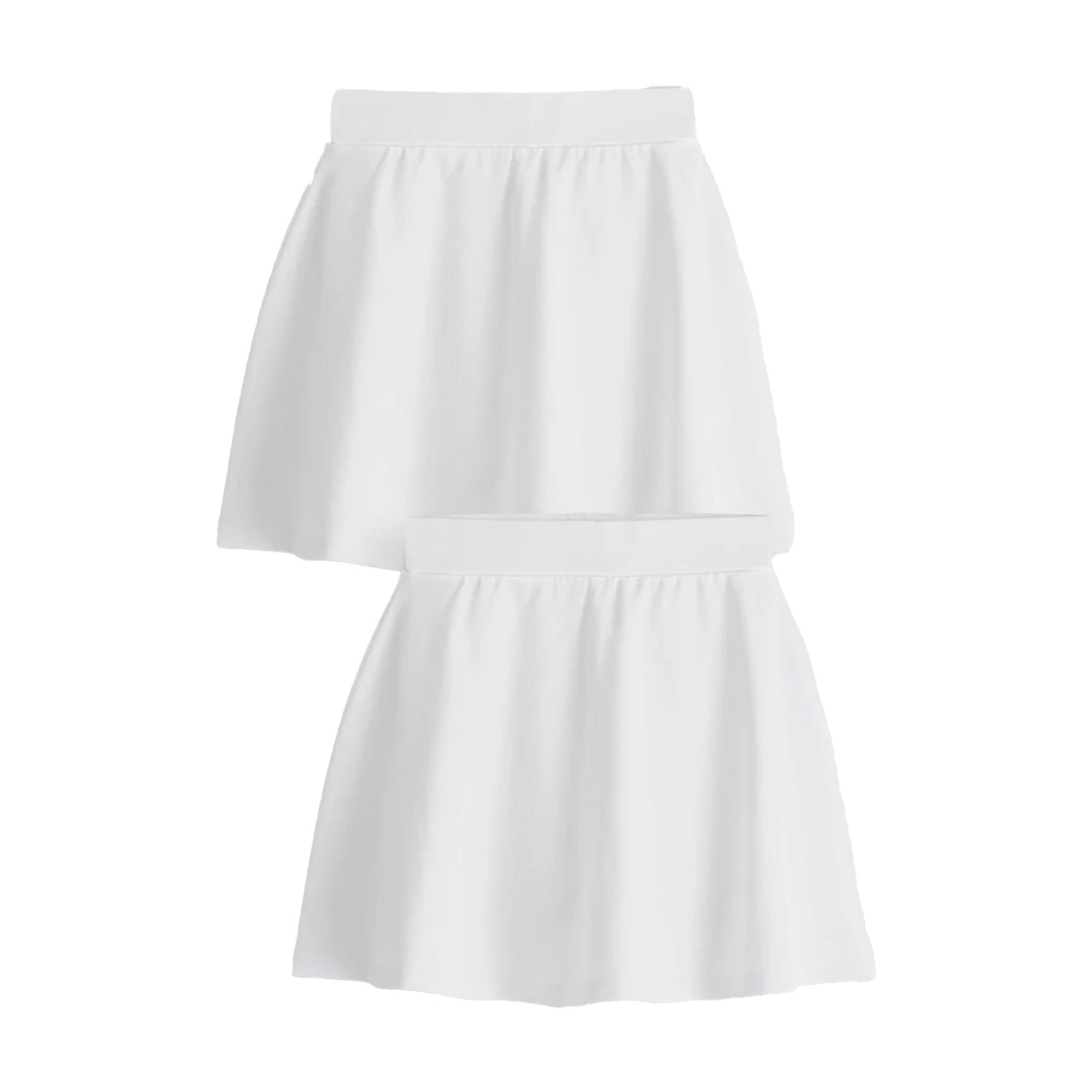 White - Front - Clarks Girls Jersey School Skort (Pack of 2)