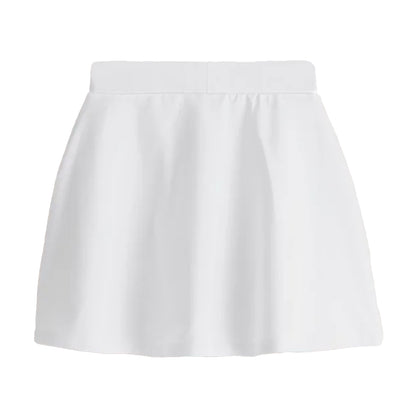 White - Back - Clarks Girls Jersey School Skort (Pack of 2)