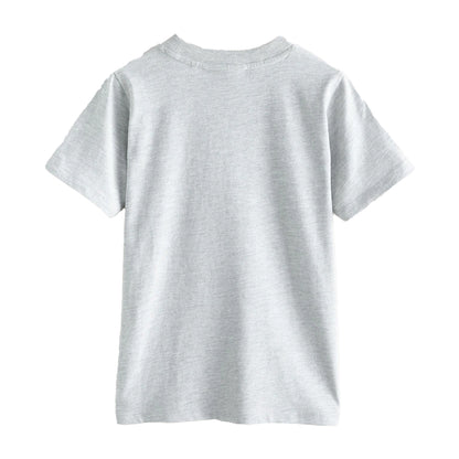 Grey - Back - Clarks Boys Embroidered Logo Relaxed Fit T-Shirt (Pack of 3)
