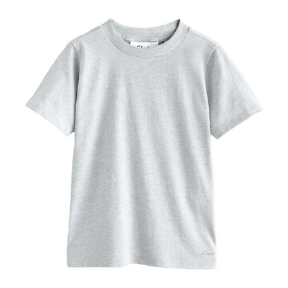 Grey - Side - Clarks Boys Embroidered Logo Relaxed Fit T-Shirt (Pack of 3)