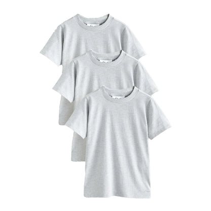 Grey - Front - Clarks Boys Embroidered Logo Relaxed Fit T-Shirt (Pack of 3)