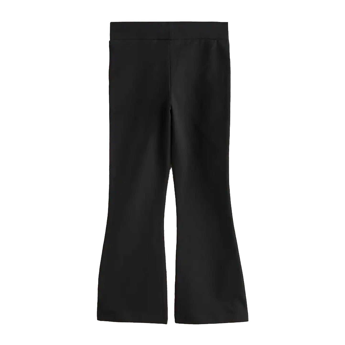Black - Back - Clarks Girls Flared Leggings (Pack of 2)