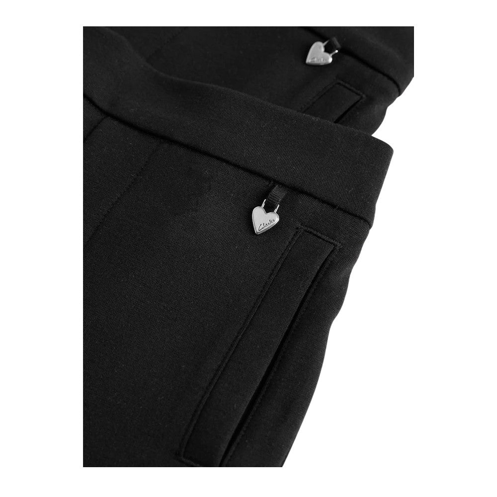 Black - Lifestyle - Clarks Girls Pull-On Flared School Trousers (Pack of 2)