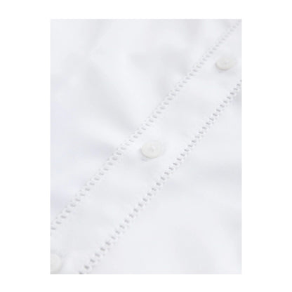 White - Lifestyle - Clarks Girls Fitted Puff Sleeve School Shirt (Pack of 3)