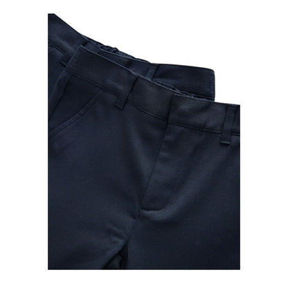 Navy - Side - Clarks Boys Regular School Trousers (Pack of 2)
