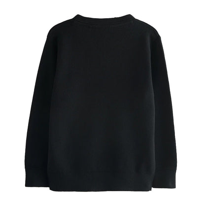 Black - Back - Clarks Childrens-Kids Knitted School Jumper (Pack of 2)