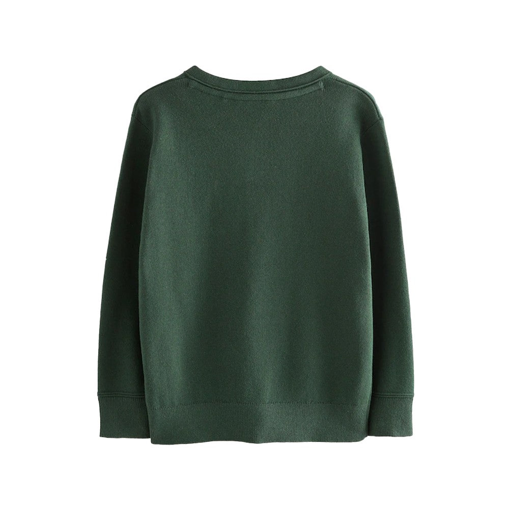 Green - Side - Clarks Childrens-Kids Knitted School Jumper (Pack of 2)