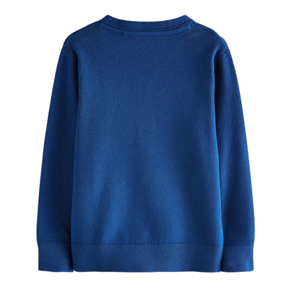 Blue - Back - Clarks Childrens-Kids Knitted School Jumper (Pack of 2)