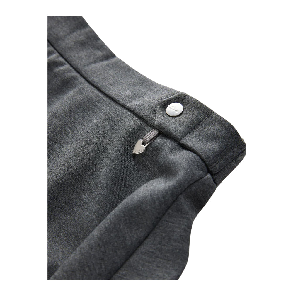 Grey - Lifestyle - Clarks Girls Ponte Skater School Skirt (Pack of 2)